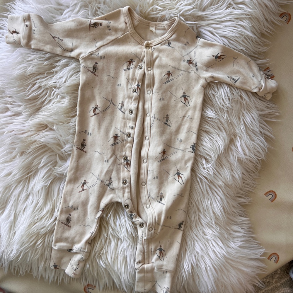 Rylee + Cru Cream Printed Kids One Piece